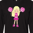 thumbnail image 4 of Inktastic Cheerleaders, Girl With Blonde Hair, Pink Uniform Long Sleeve T-Shirt, 4 of 5