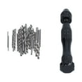 thumbnail image 2 of Juego de brocas de mano de 48 piezas, juego de brocas helicoidales de mano moleteadas negras grandes para joyería de madera de resina, 2 of 8