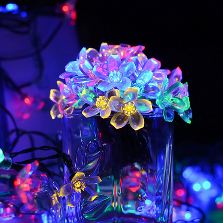 

8 Model 6.5 M 30 Lamp Waterproof Solar Wedding Decorative Lights (Cherry Blossom Color)