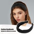 thumbnail image 3 of Unique Bargains Satin Knot Headband Hairband for Women Lady Black 1.2 Inch Wide 1 Pcs, 3 of 7