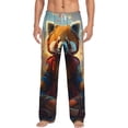 thumbnail image 2 of Lsque Prairie Meditating Raccoon Print Men's Pajama Pants, Lounge Pant - Comfortable Home Wear,Elastic Waistband, Stylish Design-XX-Large, 2 of 9