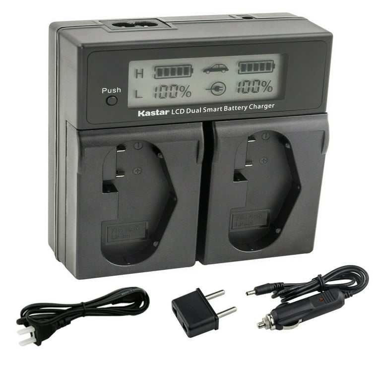 Canon LP-E19, LP-E4, LP-E4N Dual LCD Battery Charger by Wasabi Power