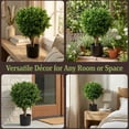 thumbnail image 6 of Pure Garden Set of 2 Hedyotis Artificial Trees - UV-Resistant Fake Plants, 6 of 8