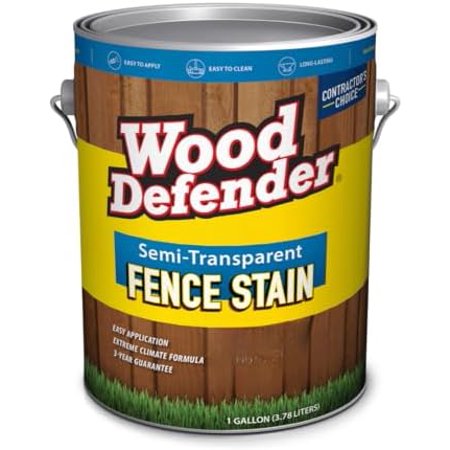 Wood Defender Semi-Transparent Fence Stain Cumberland Brown Gallon