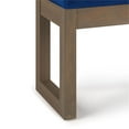 thumbnail image 4 of Pemberly Row Pouf Repose-Pieds Contemporain de 26 Pouces en Velours Bleu, 4 of 7