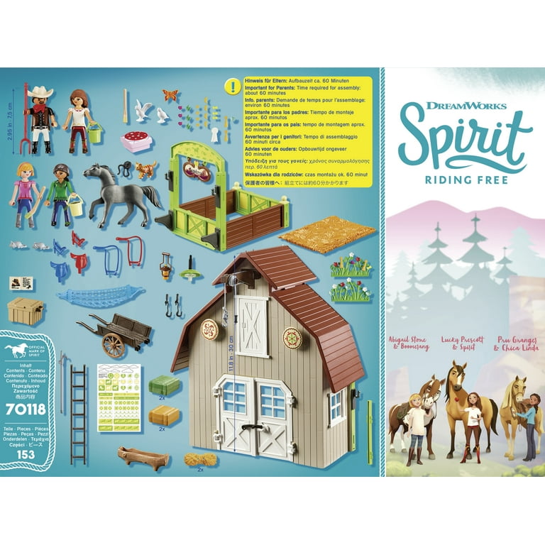 Dreamworks Spirit Lucky & Spirit with Horse Stall Set by PLAYMOBIL®