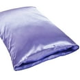 thumbnail image 5 of Soft Satin Pillow Cases Queen Size Pack of 2, Allergen Proof Dual Sides Soft Breathable Smooth Silk Pillow Cover, 20" x 30", Purple, 5 of 6
