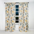 thumbnail image 2 of Designart "Meadow Of Antique Yellow Floral Charm" Botanical Bohemian Curtain, Floral Panel, 2 of 6