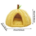 thumbnail image 3 of Cozy Pumpkin Cat Cave Bed with Removable Cushion - Warm Enclosed Indoor Cat House for Kittens and Small Dogs, Cute Seasonal Hideaway Sleep Tent Pet Bed, 3 of 6