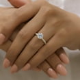 thumbnail image 3 of VINSON 2 Ct Round Moissanite Engagement Ring - Hidden Halo Diamond Ring - Wedding Gift Ring for Women, 3 of 8