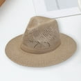 thumbnail image 4 of Sun Hats for Men Wide Brim Panama Hat Beach Hat Straw Hats for Men Sun Protection Foldable Men Fedora Hats UPF50, 4 of 8