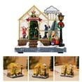 thumbnail image 2 of Holiday Resin Village House Figurines with Music and LED Light Christmas Decors, 2 of 10