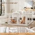 thumbnail image 5 of Clear Acrylic Dog Playpen for Small/Medium Dogs,Increased 27.8'' Puppy Play Pen Dog Fence Pet Playpen for Indoors,10Panels, 5 of 8
