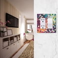 thumbnail image 5 of Yayeee Rocker Switch Wall Plate 2-Gang 4.7"x4.6" Home Decorative Outlet Cover, Green Colorful Circles, 5 of 6