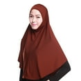 thumbnail image 3 of Hijab, Muslim Women's Stretchy Hijab, Solid Color 80Cm Pull on Scarf, Crystal Hemp Hijab for Women, Daily Prayers, Comfortable & Breathable, Modest Fashion Baberdicy, Ideal for Women, 3 of 5