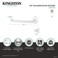 thumbnail image 4 of Kingston Brass GB1424CSW Made To Match 24-Inch x 1-1/4-Inch O.D. Stainless Steel ADA Grab Bar in White, 4 of 5