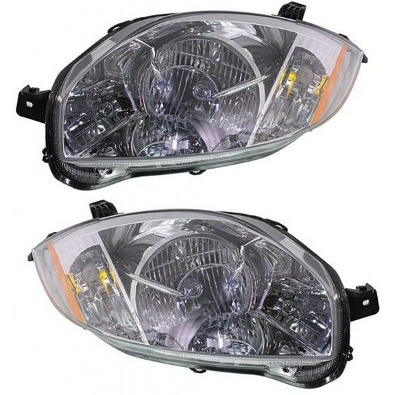 For 2007-2008 Mitsubishi Eclipse Headlight Driver and Passenger Side DOT Certified Bulbs Included MI2502147 MI2503147 - Replaces 8301B137, 8301B138 ;for Coupe From 1-07/Spyder 08-