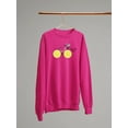 thumbnail image 3 of Never Look Back Lemon Bicycle Sweatshirt Women -Image by Shutterstock, Female Small, 3 of 4