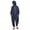 Navy, variant on Womens One Piece Jumpsuits Zip-Up Pajamas Casual Hooded Onesies Long Sleeve Jogger Playsuits Loungewear with Pockets Yellow, M