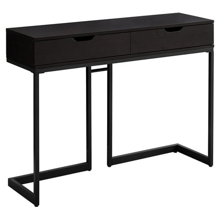 Monarch Specialties Rectangular 2 Drawer Console Table with Angular Base