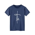thumbnail image 5 of XCHQRTI Faith Shirts for Women Plus Size Graphic Tees Short Sleeve Vintage T Shirts Oversized Religious Ladies Tee Shirts, 5 of 10