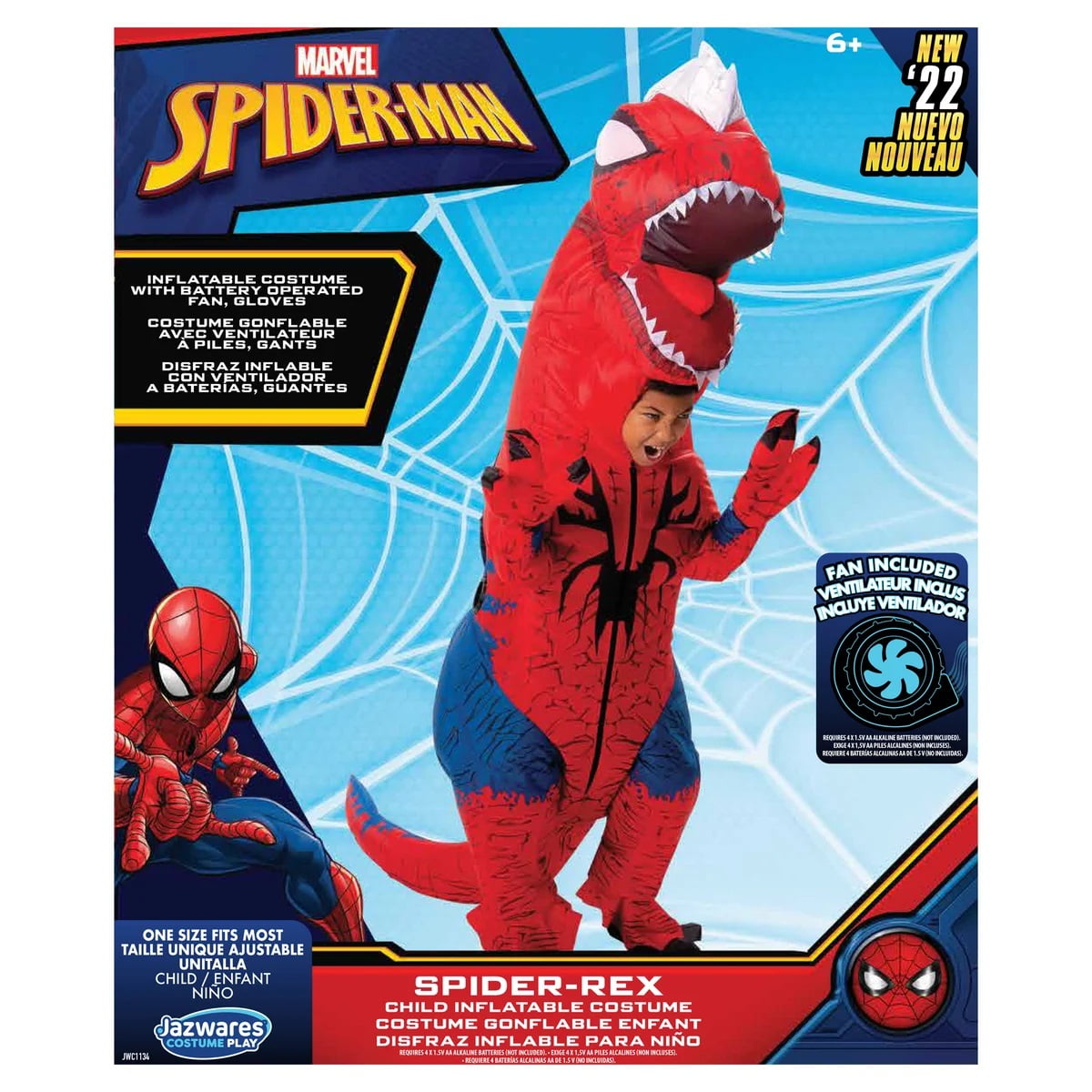 Kids' Marvel Spider-Rex Inflatable Costume by Jazwares - Size Large
