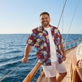 thumbnail image 6 of COOFANDY Men Vacation Shirts Big and Tall Tropical Floral Button Down Shirt Casual Summer Beach Shirts, 6 of 6