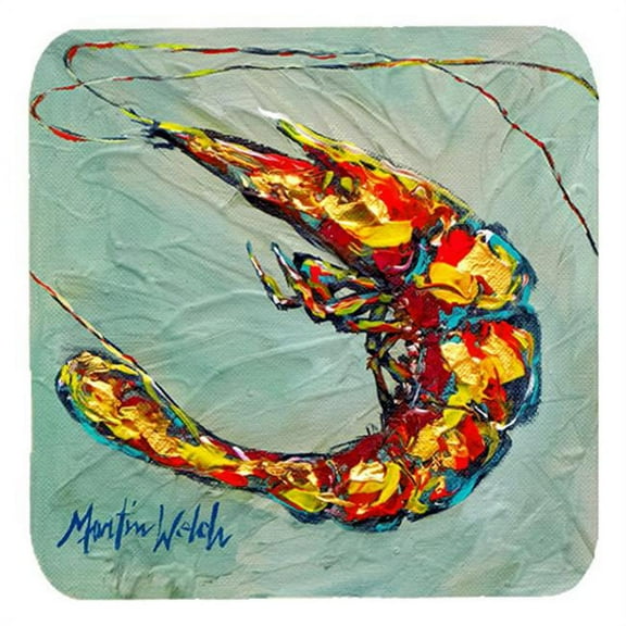 Shrimp Ripples Foam Coasters, Set Of 4