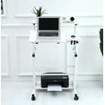 thumbnail image 4 of UNICOO® Portable Standing Desk on Wheels, Height Adjustable Mobile Standing Desk, Versatile Standing Portable Desk for Home Office, Rolling Sit-Stand Workstation, Ergonomic Design (U101-WW), 4 of 7