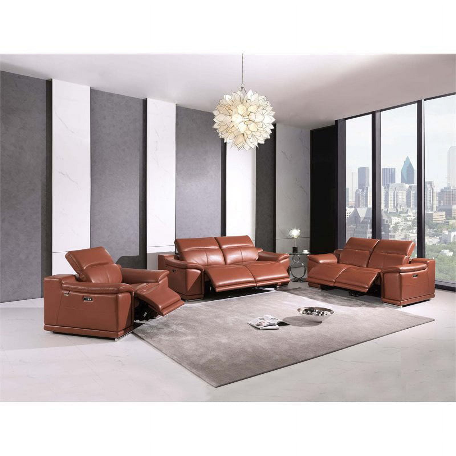 Calvin italian leather on sale power recliner