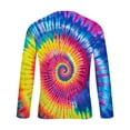 thumbnail image 4 of PNTUTB Trendy Men's Fashion Tie-Dye Print Lightweight Casual Crew Neck Pullover Long Sleeve Comfort Tops, 4 of 6