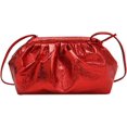 thumbnail image 1 of LHSHID Women Patent Leather Evening Bag Cloud Purse Clutch Dumpling Bag Ruched Shoulder Bag Pleated Clip Purses Crossbody Bag, 1 of 7