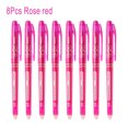 thumbnail image 1 of Erasable Gel Pen 0.7mm 0.5mm Bullet Tip Blue Black Red Color Ink Refill Rods Writing Drawing Painting Washable Handle 8pcs rose red 0.5mm, 1 of 6