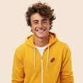 thumbnail image 4 of Dalix Donut Embroidered Hoodie Fleece Sweatshirt Zip Front Mens in Gold S Small, 4 of 5
