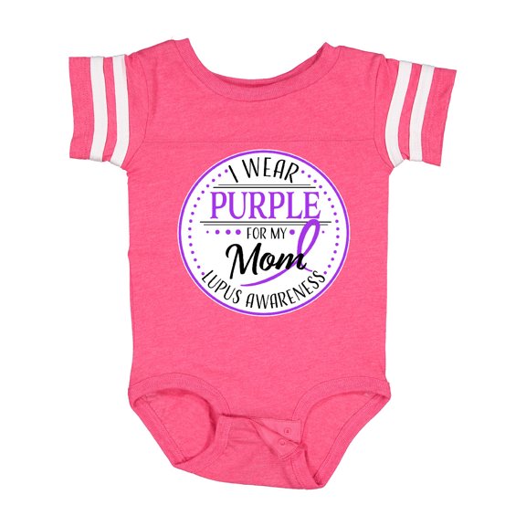 Inktastic I Wear Purple for My Mom Lupus Awareness Boys or Girls Baby Bodysuit
