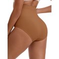 thumbnail image 3 of INSPIRE CHIC Women's High Waisted Briefs Shapewear Tummy Control Shaping Underwear S Brick Yellow, 3 of 5