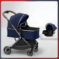 thumbnail image 3 of 3 in 1 Two-way lightweight folding four-wheeled Baby Stroller Luxury Can Sit Can Lie Baby carriage Shock absorption Baby Cart ShopWise Round, 3 of 18