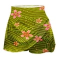 thumbnail image 4 of ZZwxWA Pants Women Wide Leg Trendy Flowy Sports Striped Floral Cute Summer Beach Party Leisure Elastic Bottoming Tie-Dye Print Skirt Pants Mid Waist Trousers Green S, 4 of 5