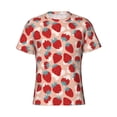 thumbnail image 3 of Naloa Red Strawberry Men's T-Shirt Sport T-shirt Men's Basic Tee Casual Men's Shirt, Round Neck, Short Sleeves - Medium, 3 of 5