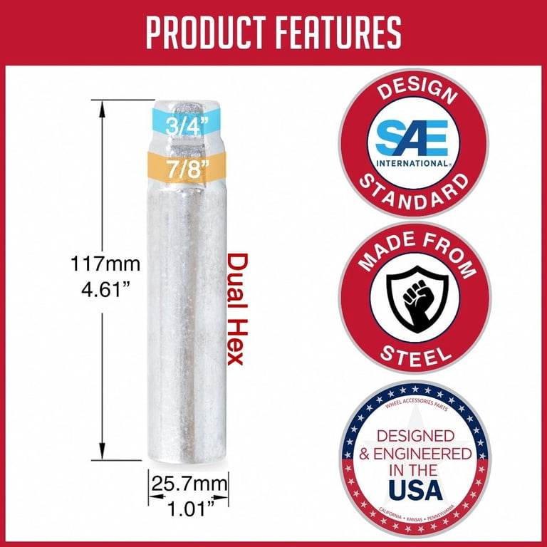Wheel Accessories Parts, Lug Nut Key, 4.60