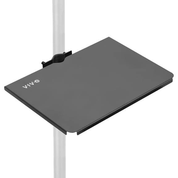 VIVO Clamp-on 14" x 10" Utility Shelf Pole Mount, Fits TV Carts, Stands, & More