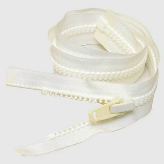 YKK Boat Double Pull Zipper | #10 White 32 x 1 3/8 Inch