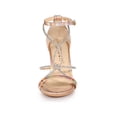 thumbnail image 6 of BLISSFUL STEP Women's Rhines Knot Strap Stiletto Heels Sandals Rose Gold 10, 6 of 8
