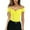 Yellow, variant on TIHLMK T Shirts for Women Blue Fashion Women Sexy Casual Solid Color Bow Off Shoulder Blouse Crop Tops Shirt Gift for Womens Tops