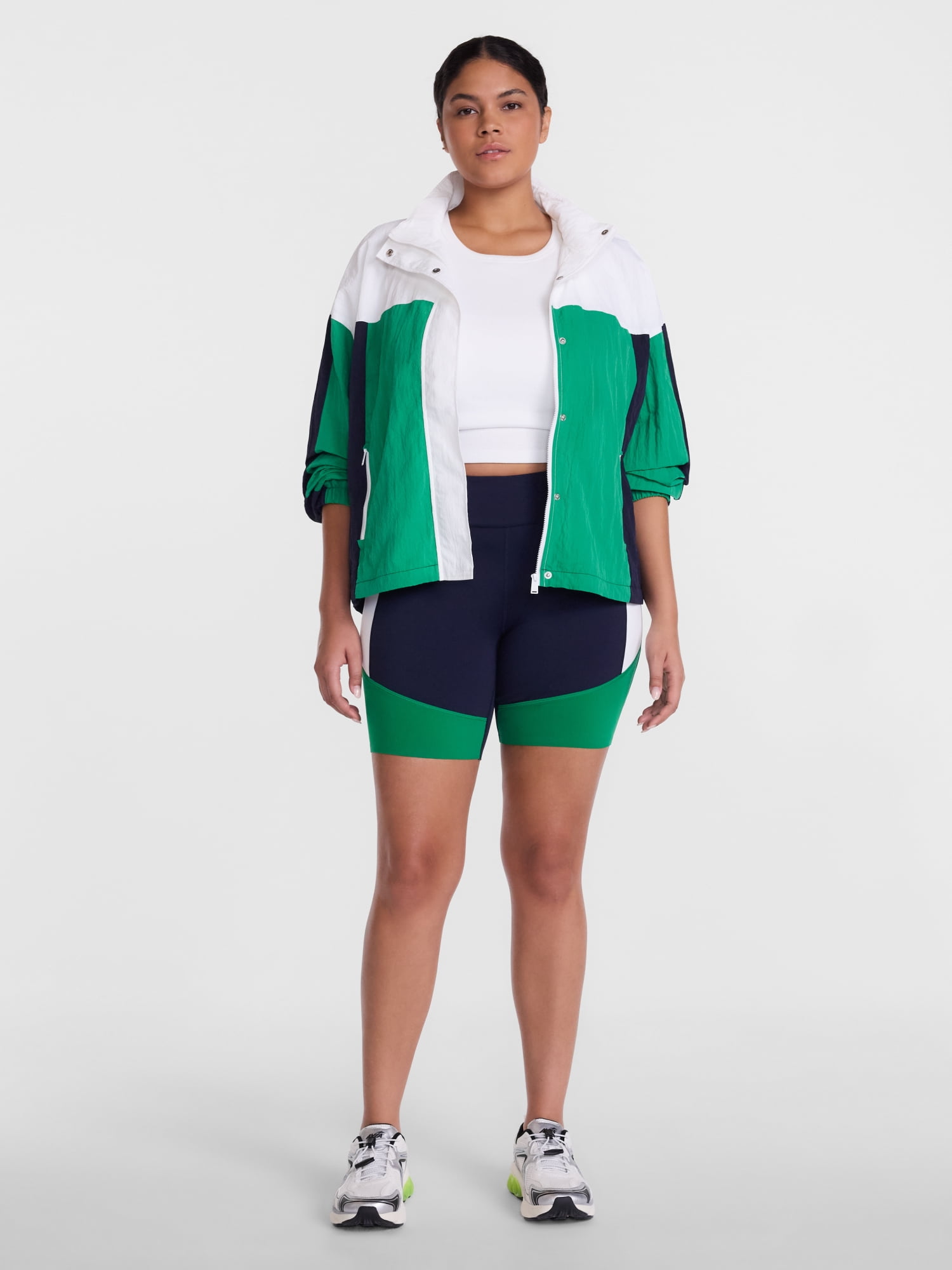 Avia Women's Colorblocked Bike Shorts, 7.5" Inseam, Sizes XS-XL