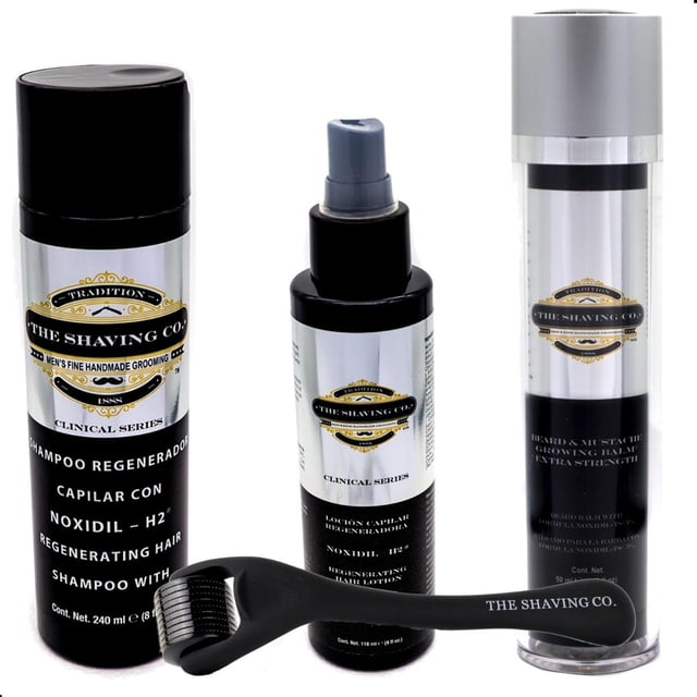 Kit Tratamiento Crecimiento Barba Y Cabello + Roller amarillo 1