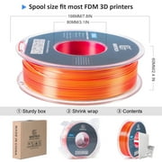 Geeetech Anti-silk type 3D Printer PLA Filament 1KG Toughness Enhanced Filament with 1.75mm Dimensional Accuracy +/-0.03mm, 1080 Feet per Roll, Vacuum Packaging Two-color golden red