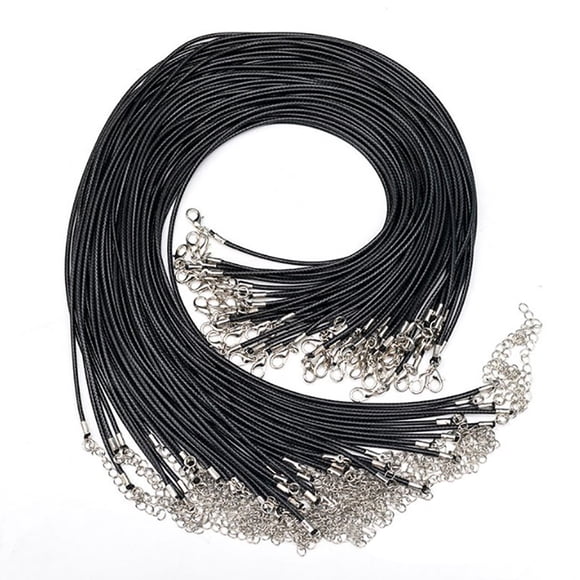 50PCS Necklace Cord Creative Waxed Necklace Cord Necklace String with Clasp