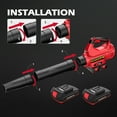 thumbnail image 6 of PowerSmart 40V Cordless Leaf Blower, 450 CFM 130 mph, Includes 2 x 2.0Ah Batteries & Chargers, 6 of 7