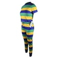 thumbnail image 4 of Short Sleeve Casual 2 Piece Striped Sets (XL, MultiYellow), 4 of 5